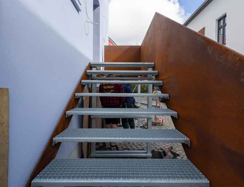 Treppe zu den Kollegen